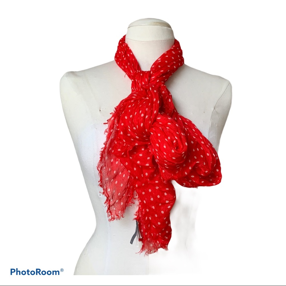 Gap Red Polka Dot Scarf